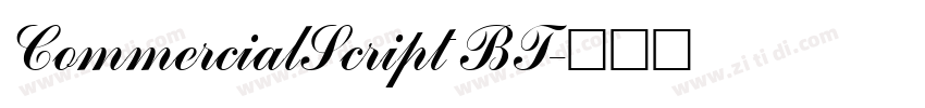 CommercialScript BT字体转换